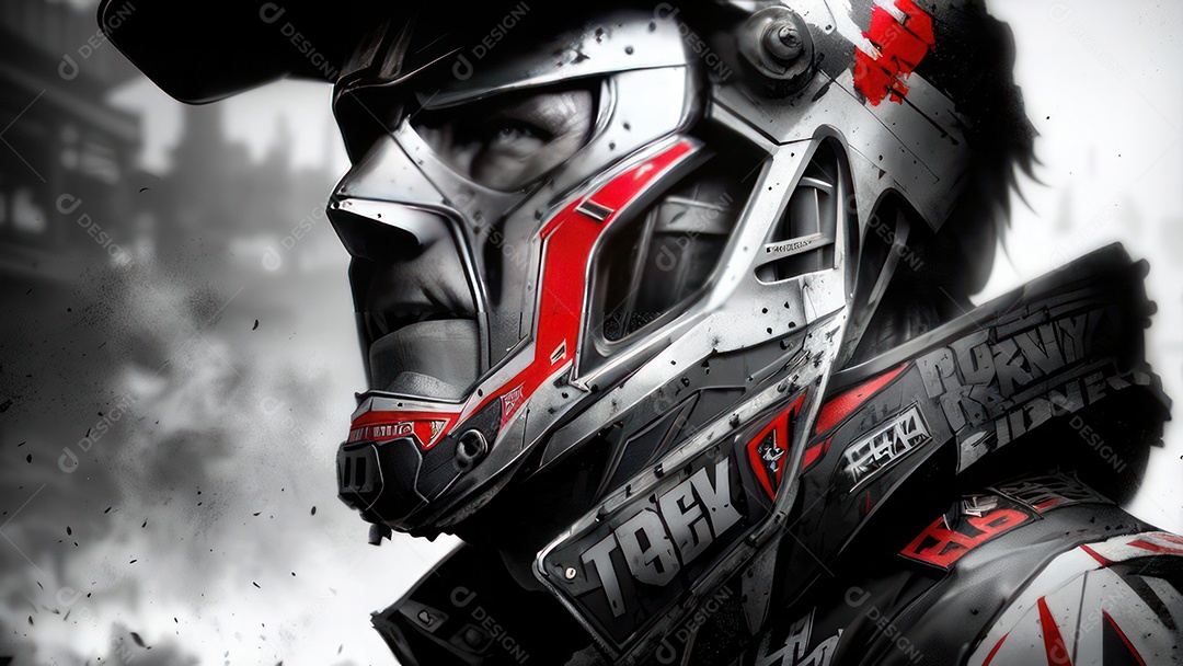 Pessoa jovem pilotando moto de motocross.