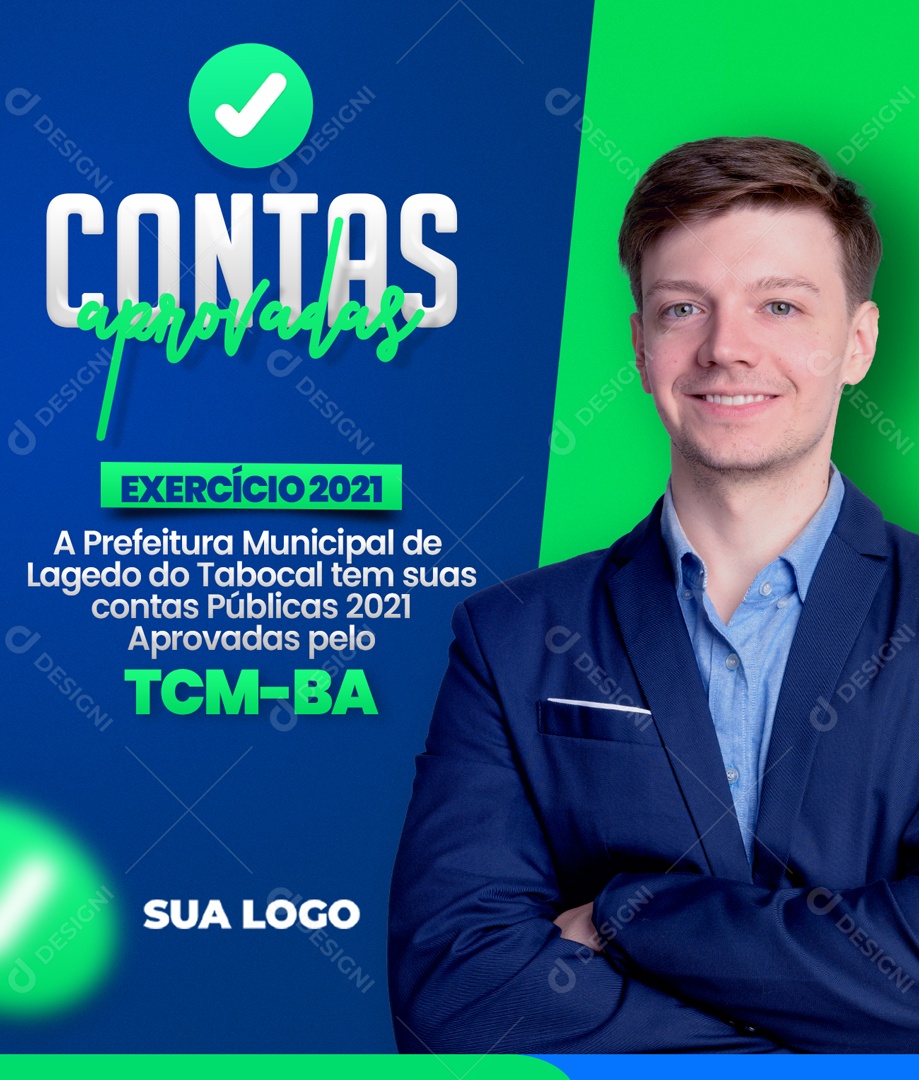 Contas Aprovadas Prefeitura Social Media PSD Editável