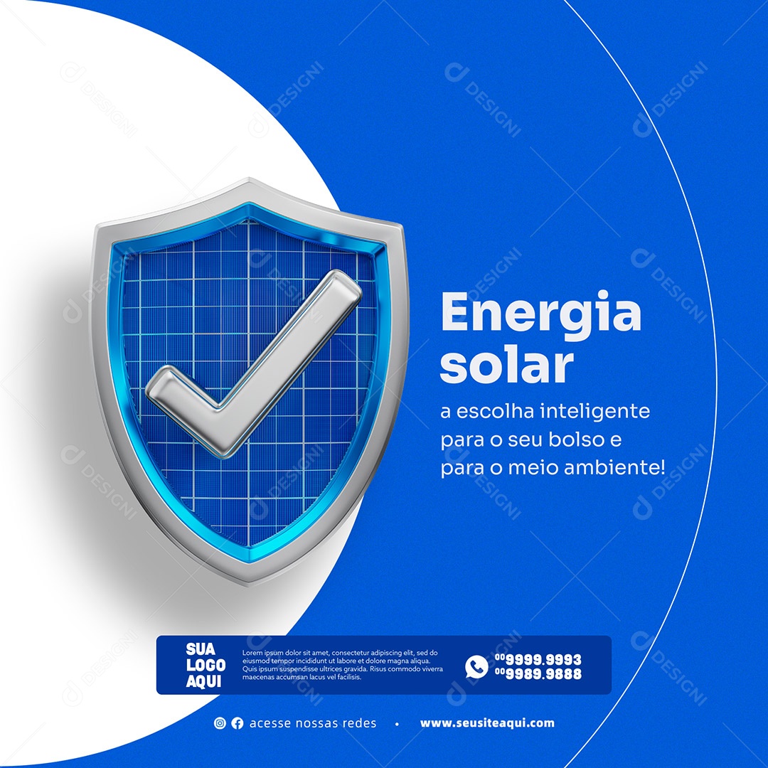 Energia Solar Social Media PSD Editável