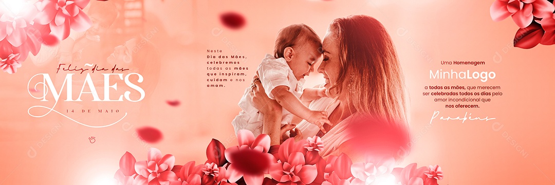 Parabéns Feliz Dia Das Mães Carrossel Social Media PSD Editável