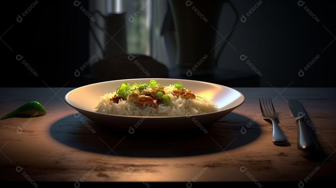 Prato de comida sobre uma mesa de restaurante