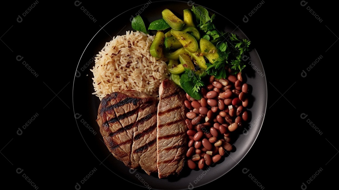 Prato de comida sobre uma mesa de restaurante