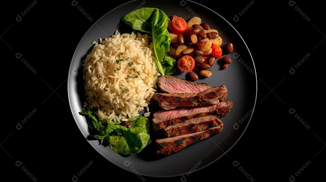 Prato de comida sobre uma mesa de restaurante