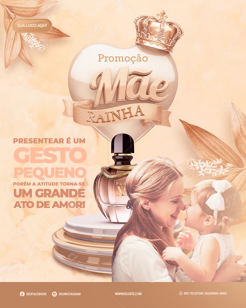 Social Media Story Presentear Perfumaria Dia Das Mães PSD Editável