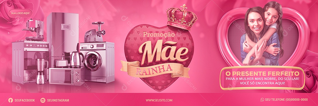 Social Media Carrossel Dia Das Mães o Presente Perfeito Imóveis PSD Editavel