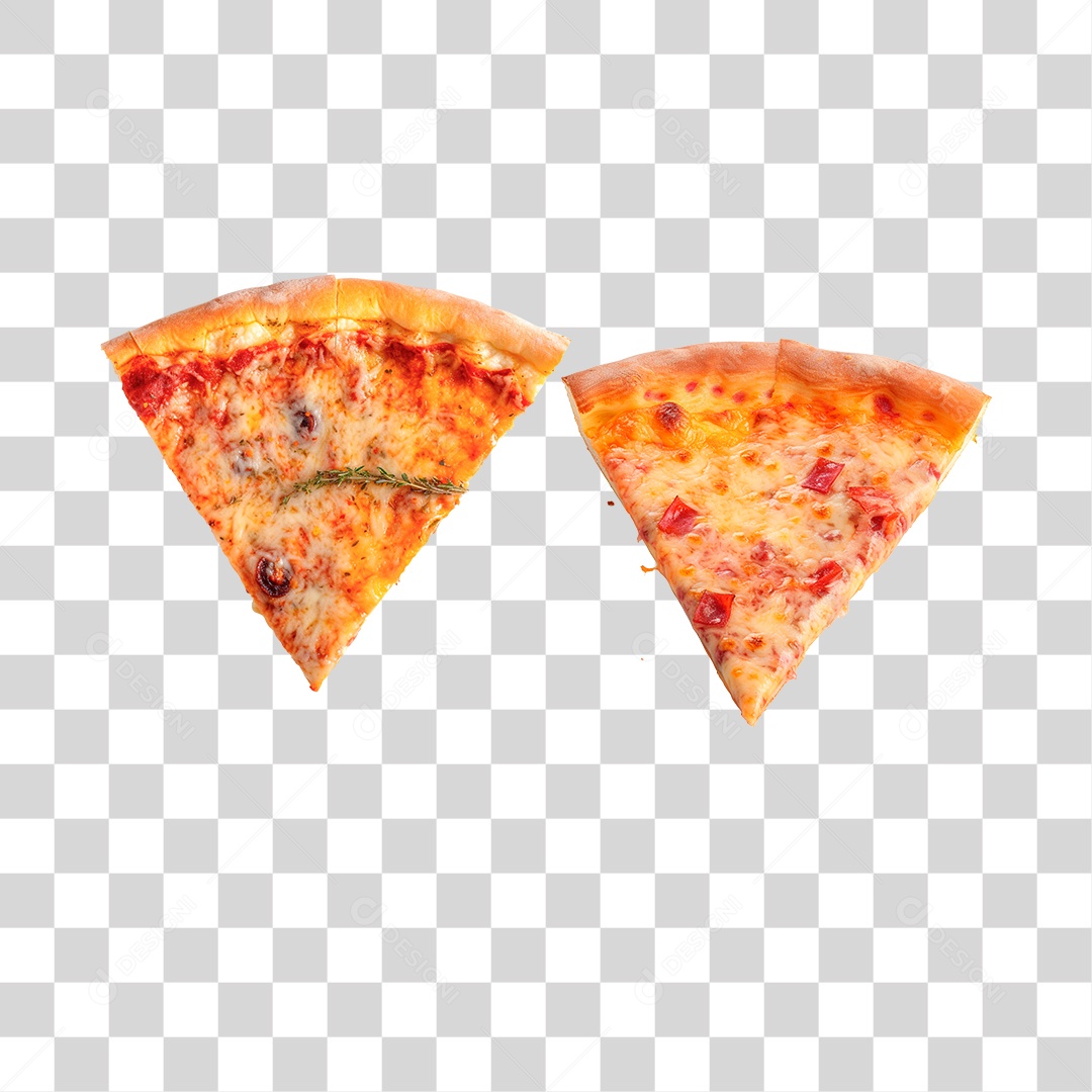Duas Fatias de Pizza PNG Transparente