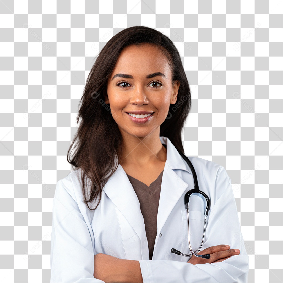 Mulher Vestida de Médica PNG Transparente