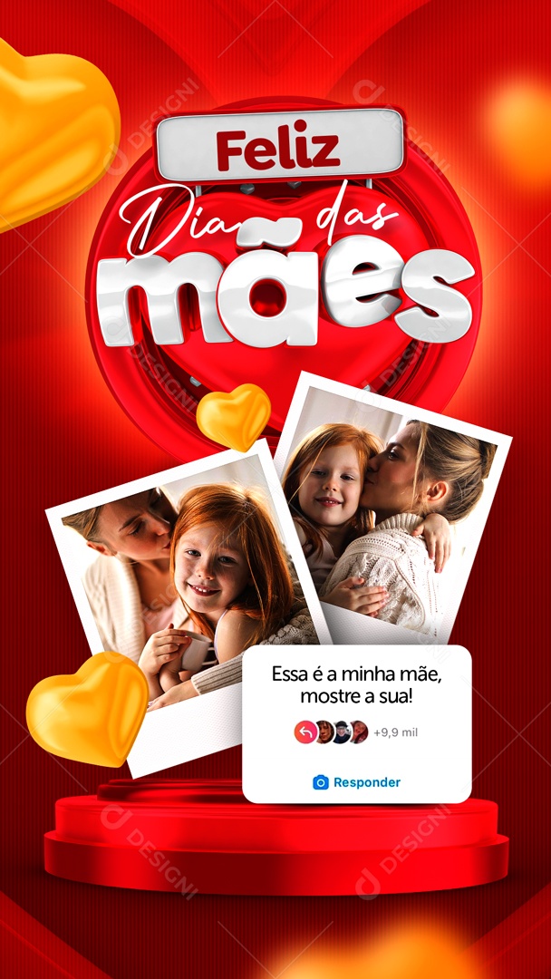 Social Media Story Feliz Dia Das Mães Essa E A minha Mãe Instagram PSD Editavel