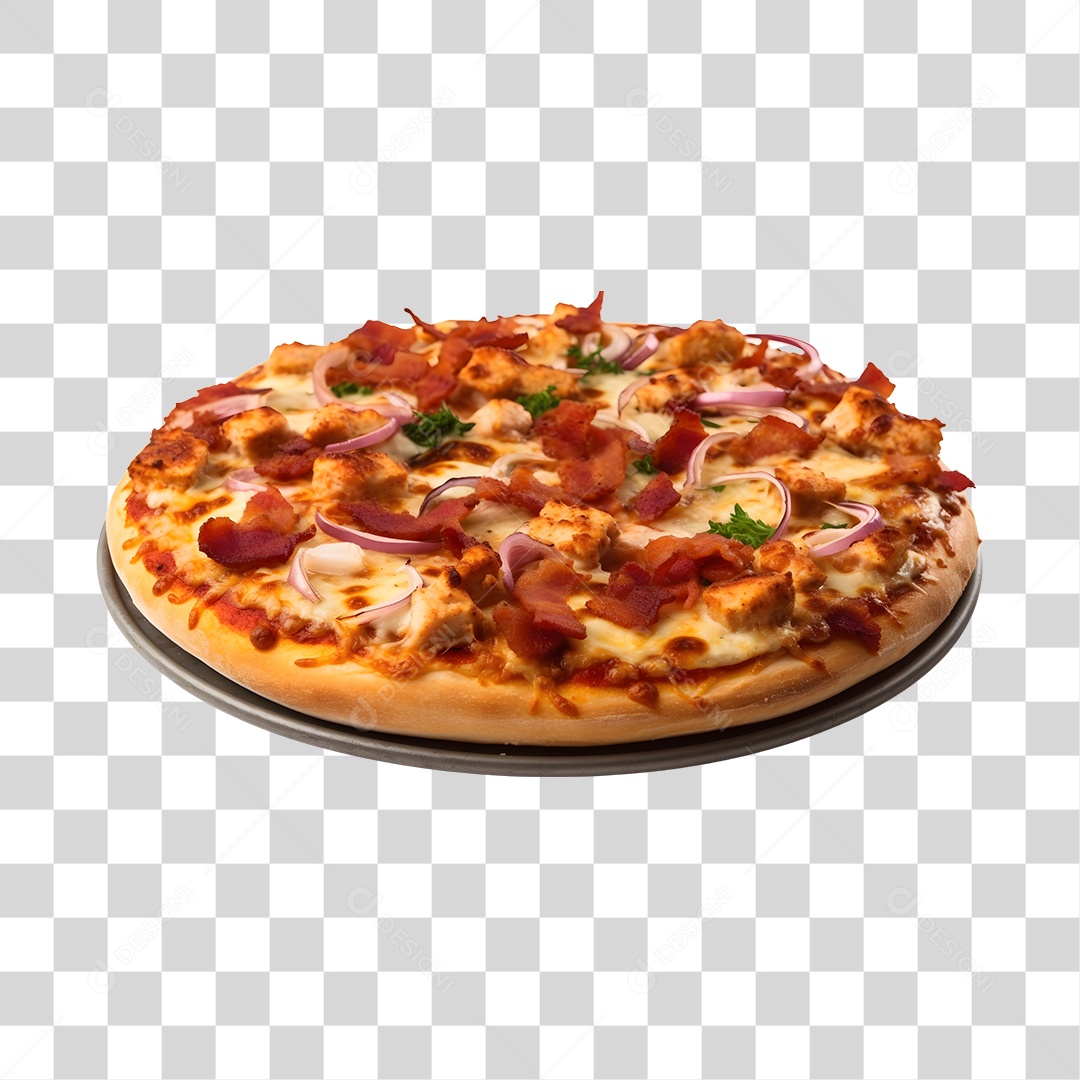 Deliciosa Pizza Tabua De Madeira PNG Transparente