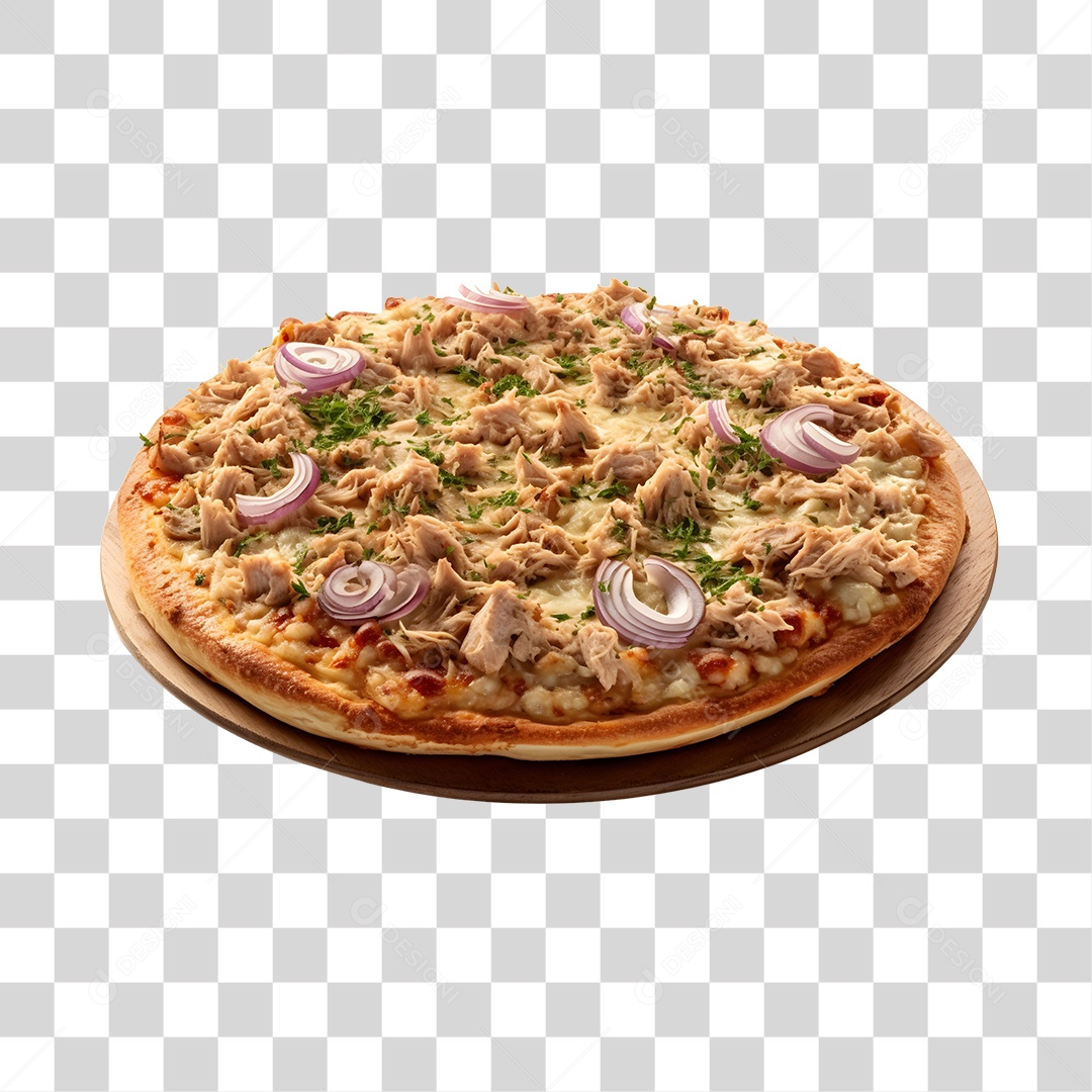 Deliciosa Pizza Tabua De Madeira PNG Transparente