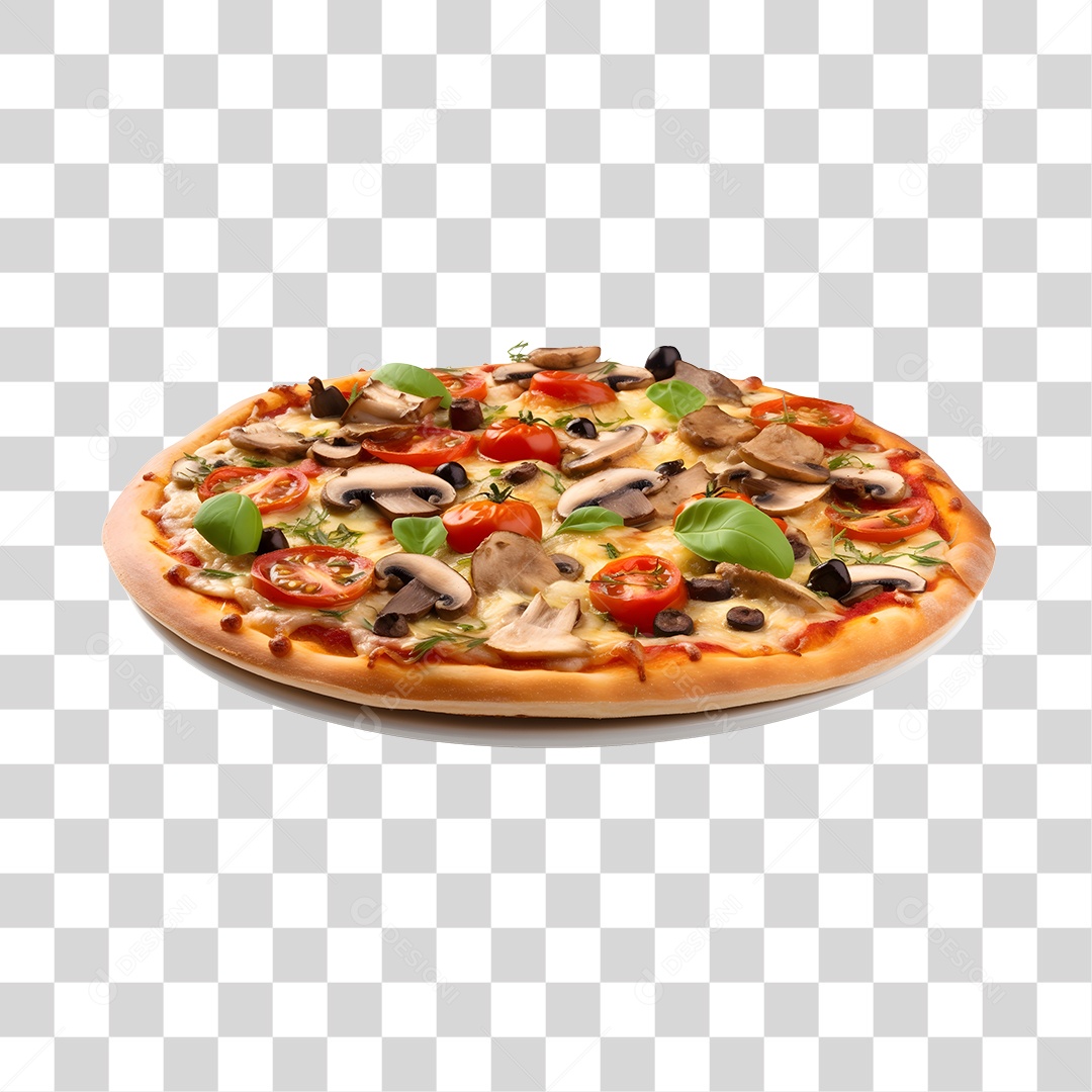 Deliciosa Pizza Tabua De Madeira PNG Transparente