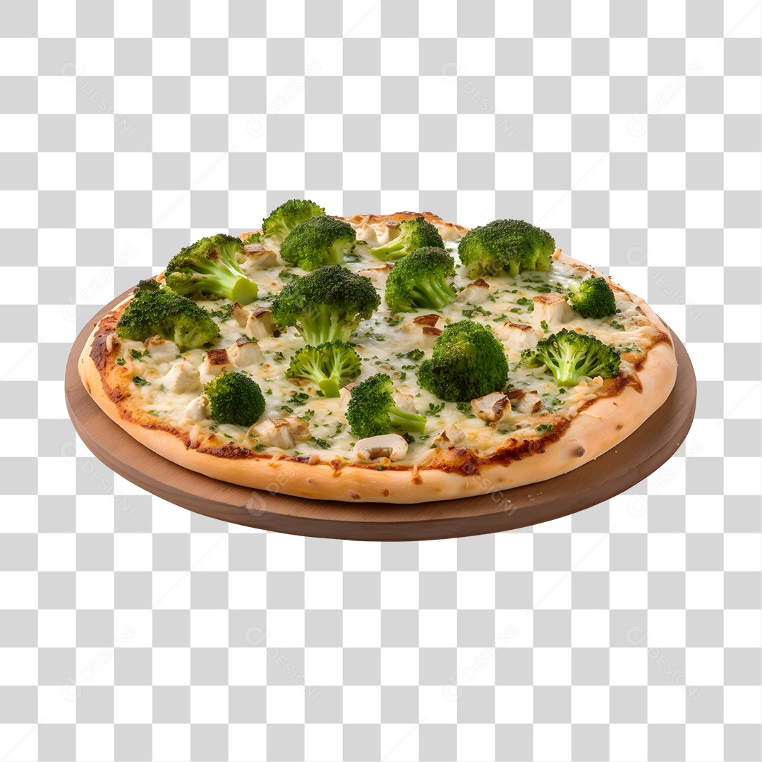 Deliciosa Pizza Tabua De Madeira PNG Transparente