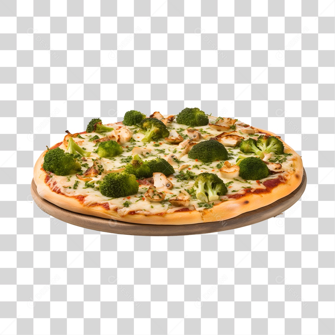 Deliciosa Pizza Tabua De Madeira PNG Transparente