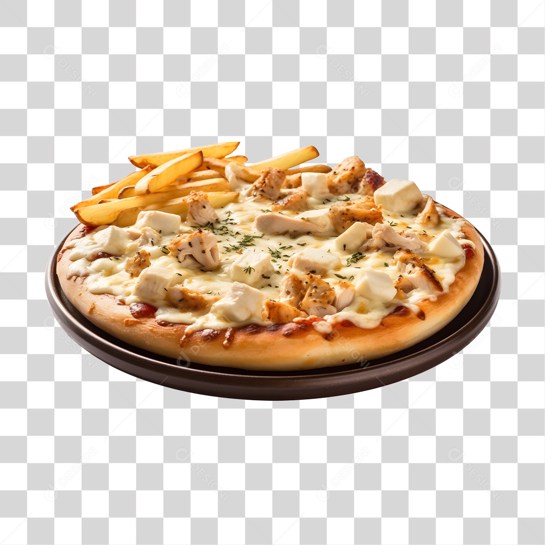 Deliciosa Pizza Tabua De Madeira PNG Transparente