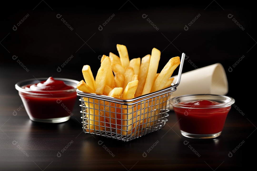 Batata frita com bacon e queijo cheddar.