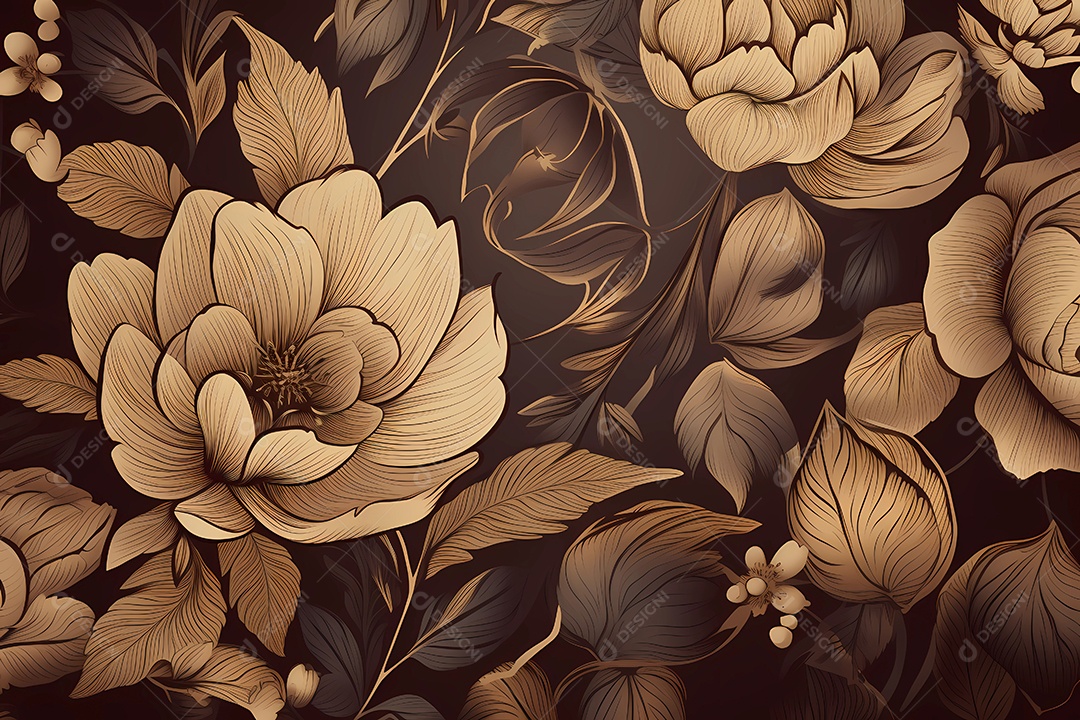 Design de ilustração floral de luxo. fundo do papel de parede.