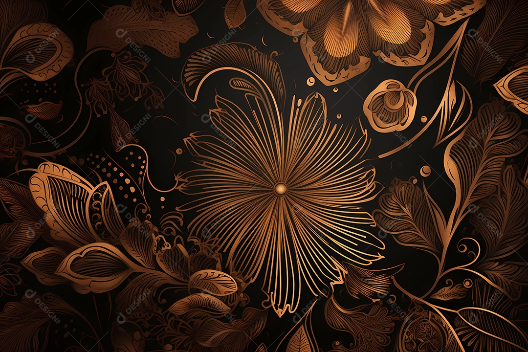 Design de ilustração floral de luxo. fundo do papel de parede.