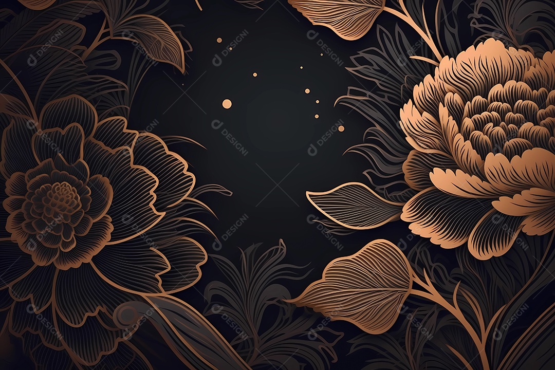 Design de ilustração floral de luxo. fundo do papel de parede.