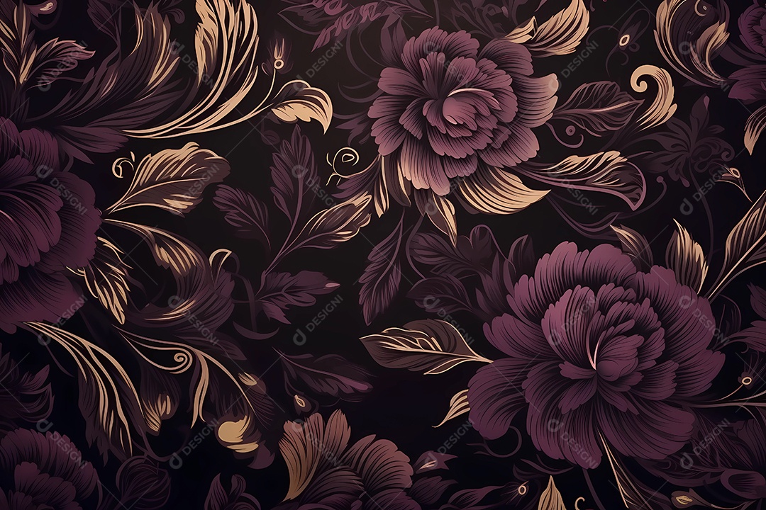 Design de ilustração floral de luxo. fundo do papel de parede.