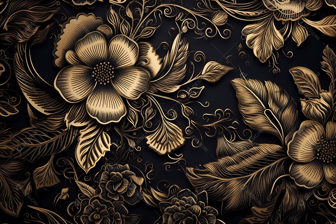 Design de ilustração floral de luxo. fundo do papel de parede.