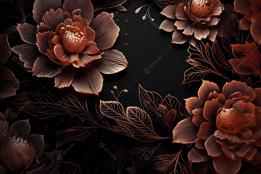 Design de ilustração floral de luxo. fundo do papel de parede.