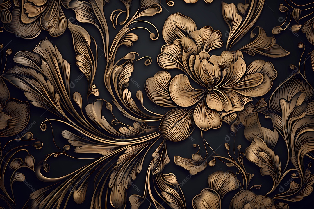 Design de ilustração floral de luxo. fundo do papel de parede.