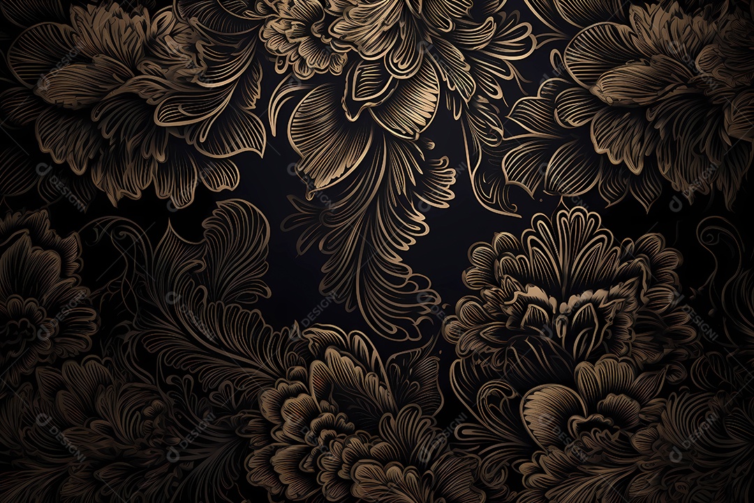 Design de ilustração floral de luxo. fundo do papel de parede.