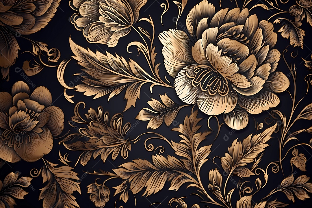 Design de ilustração floral de luxo. fundo do papel de parede.