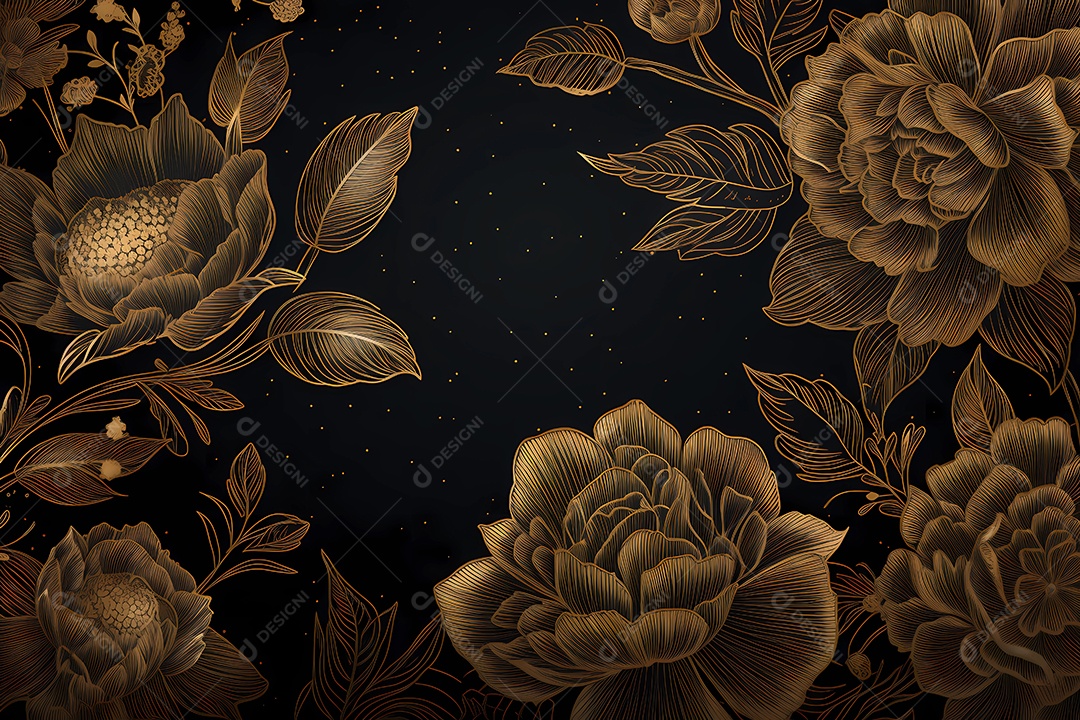 Design de ilustração floral de luxo. fundo do papel de parede.