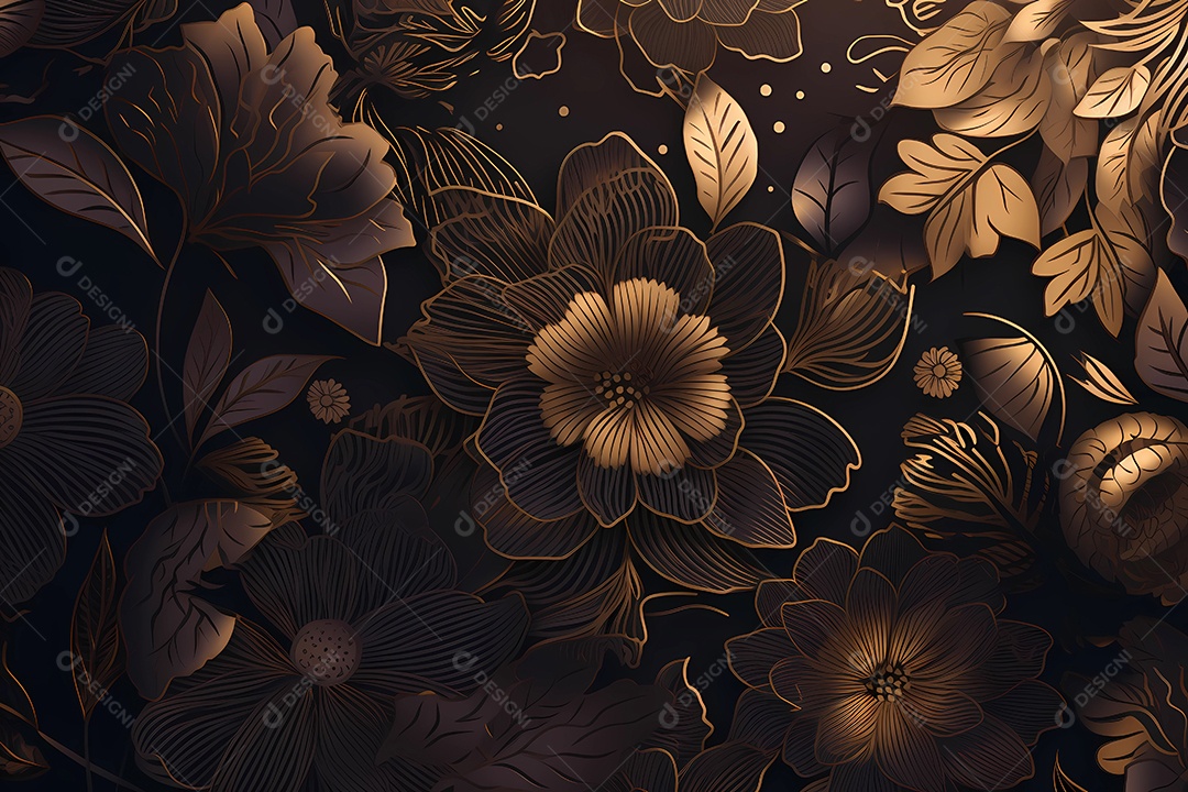 Design de ilustração floral de luxo. fundo do papel de parede.