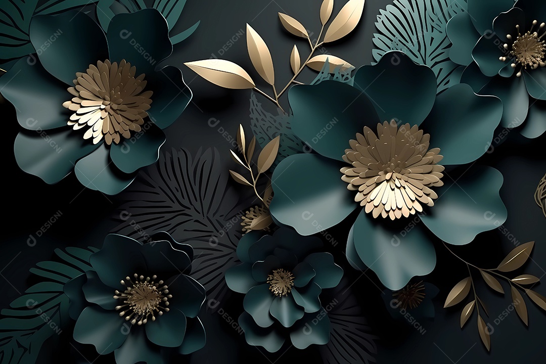 Design de ilustração floral de luxo. fundo do papel de parede.