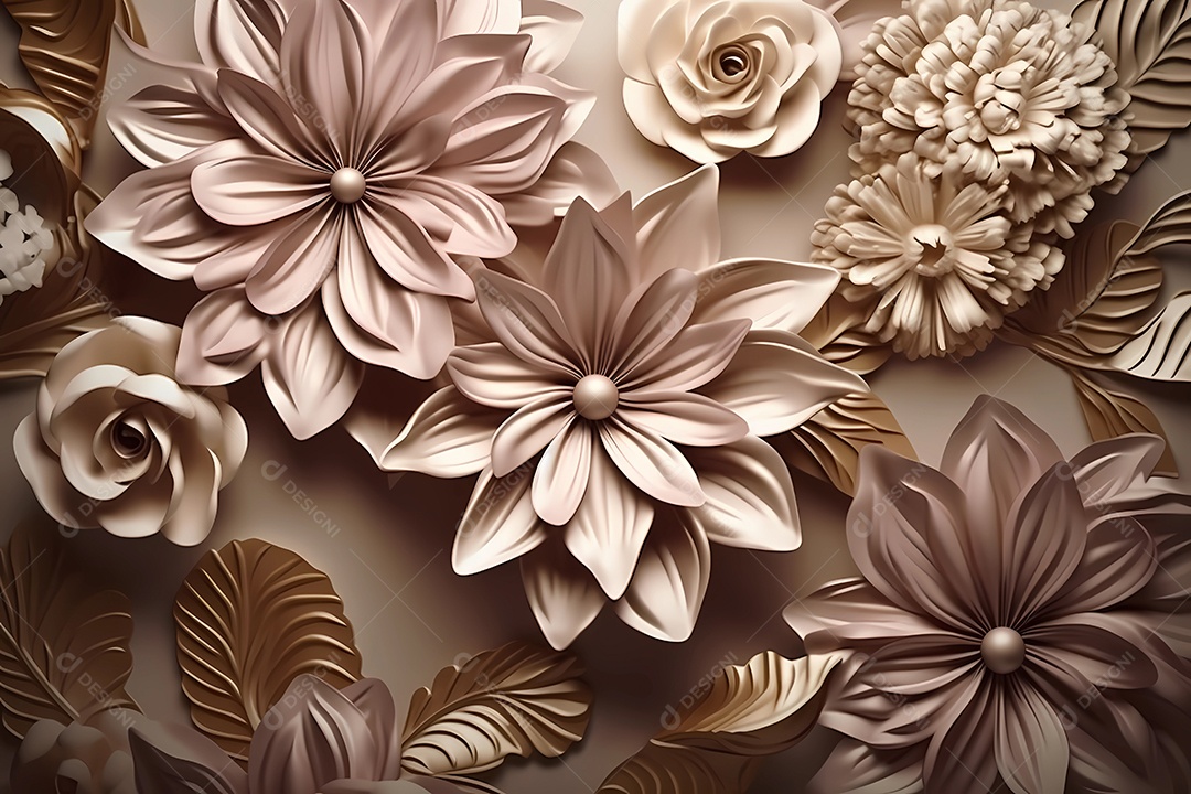 Design de ilustração floral de luxo. fundo do papel de parede.