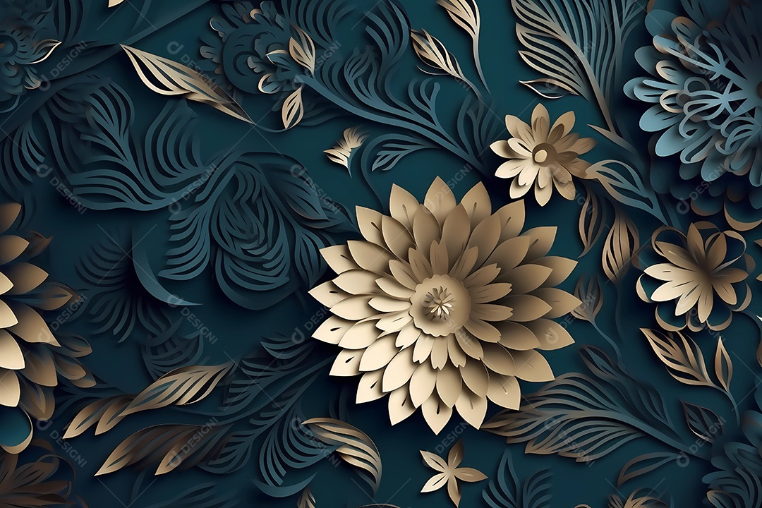 Design de ilustração floral de luxo. fundo do papel de parede.