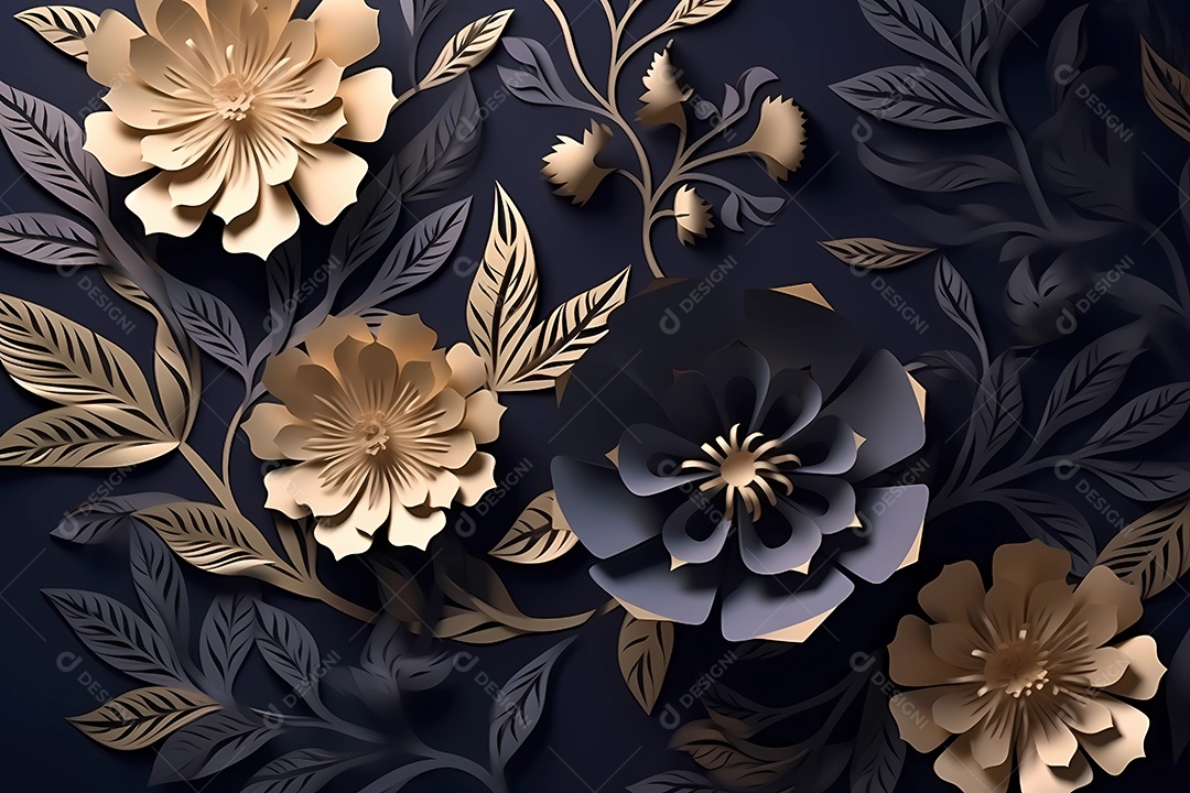 Design de ilustração floral de luxo. fundo do papel de parede.