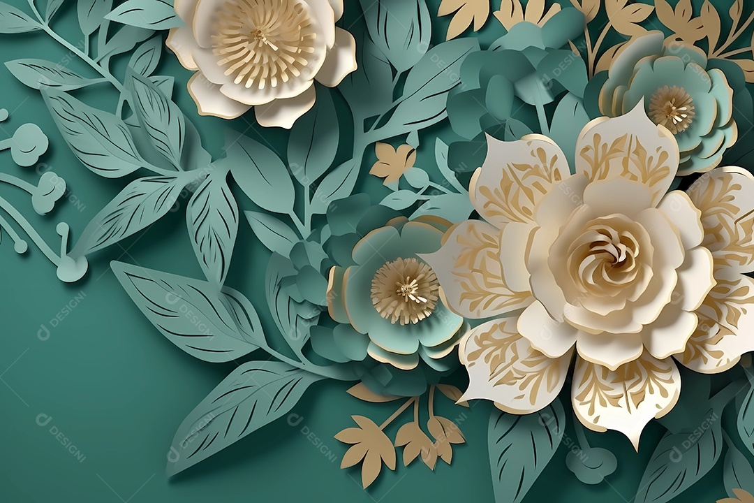 Design de ilustração floral de luxo. fundo do papel de parede.