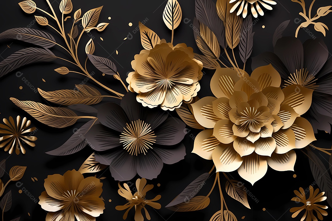 Design de ilustração floral de luxo. fundo do papel de parede.