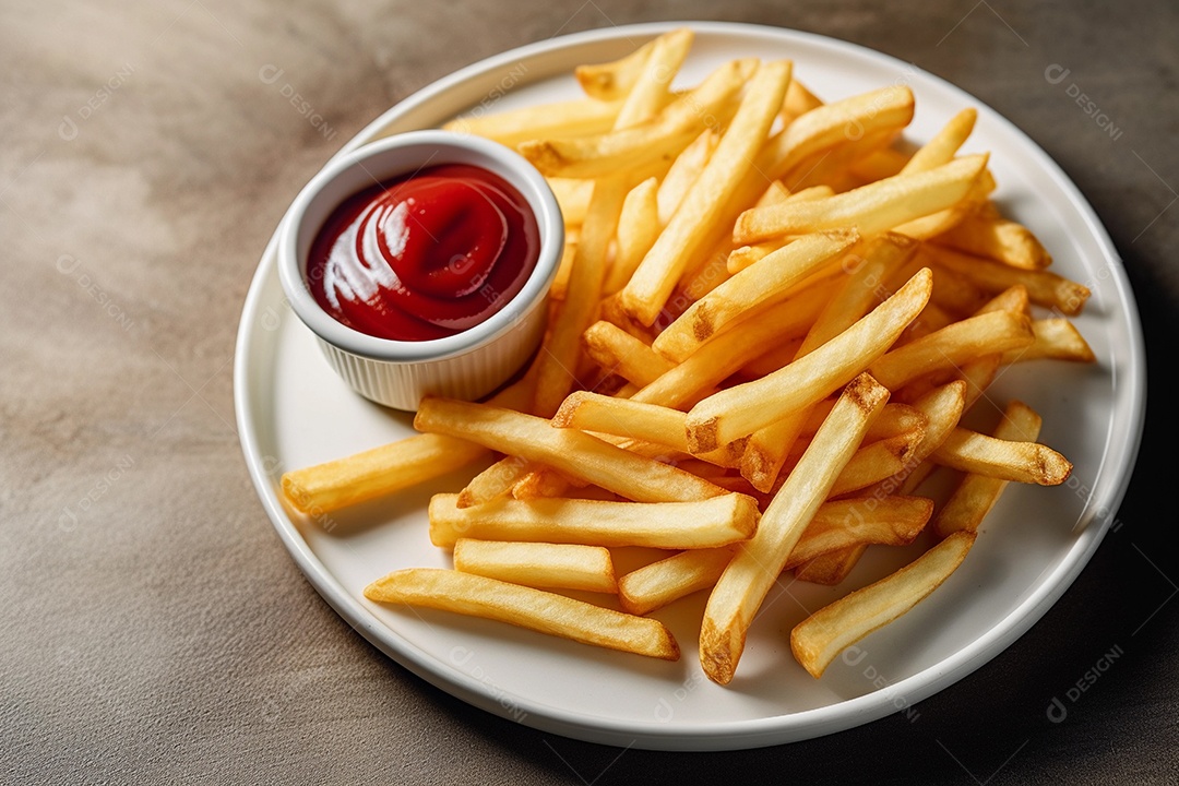 Batata frita com bacon e queijo cheddar.