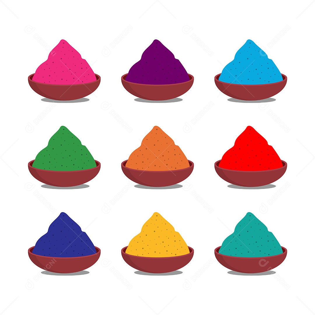 Vetores de Holi Colorido EPS Editável