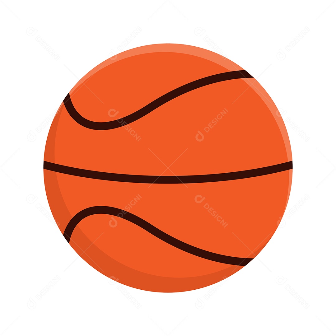 Ilustração de Bola de Basquete Vetor EPS Editável