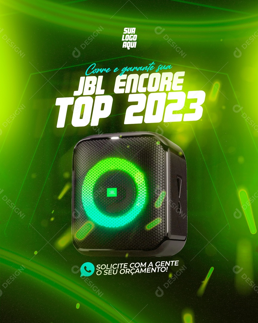 Social Media Feed Corra E Garanta A Sua Jbl Encore Som PSD Editavel