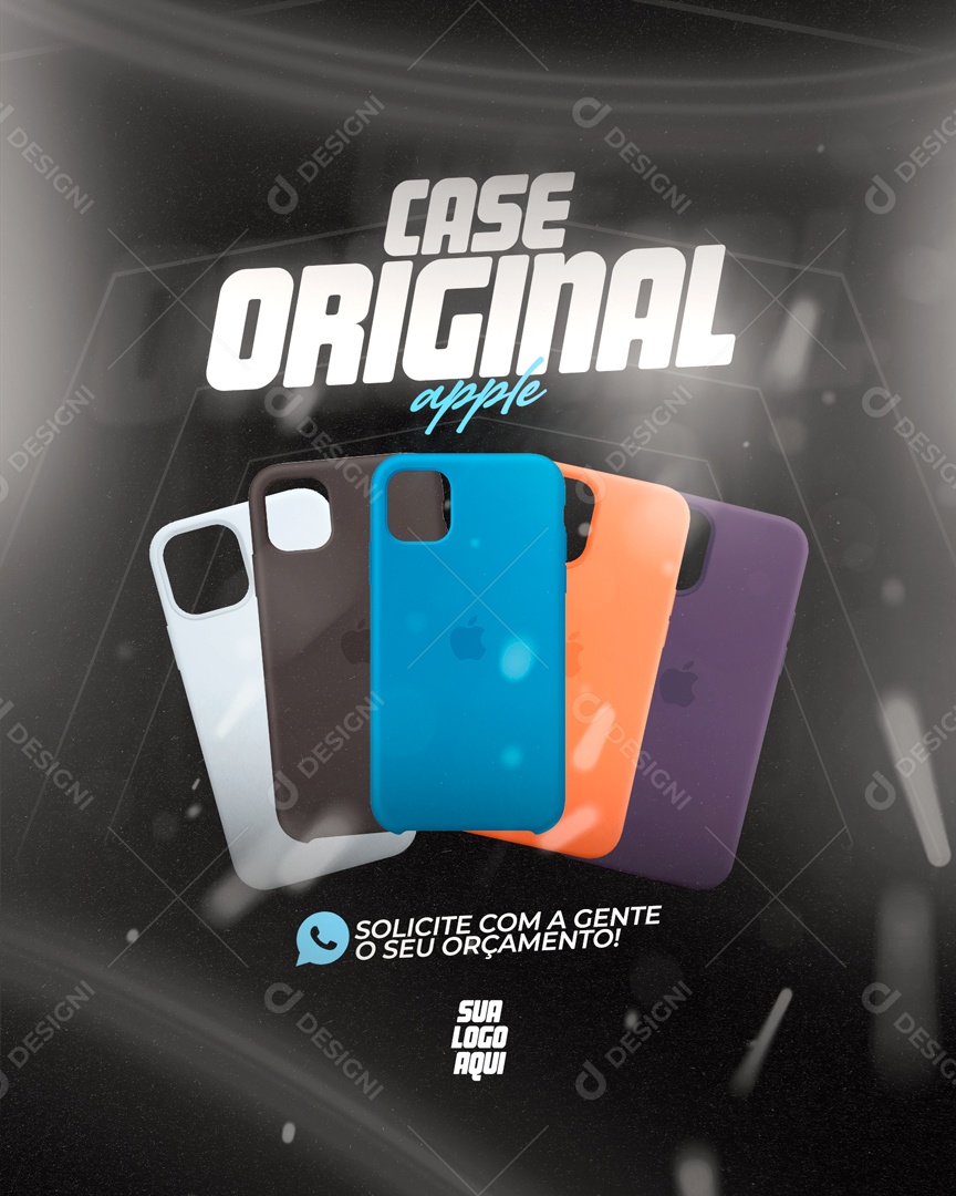 Social Media Feed Case Original Apple PSD Editavel