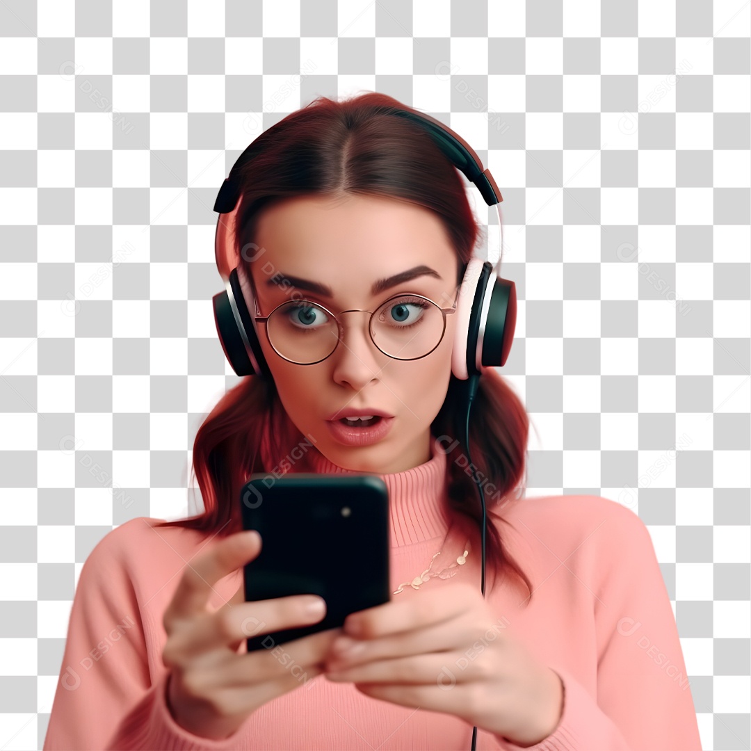 Mulher Ruiva Sorrindo PNG Transparente