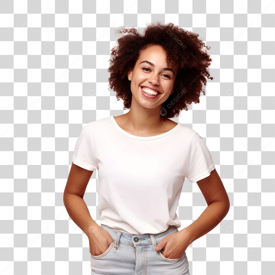 Mulher Negra Sorrindo Dia Das Mães PNG Transparente