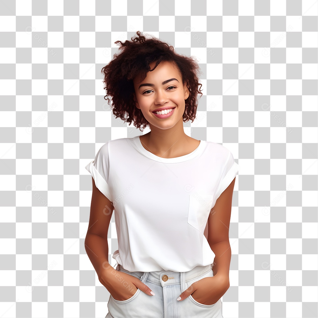 Mulher Negra Sorrindo Dia Das Mães PNG Transparente