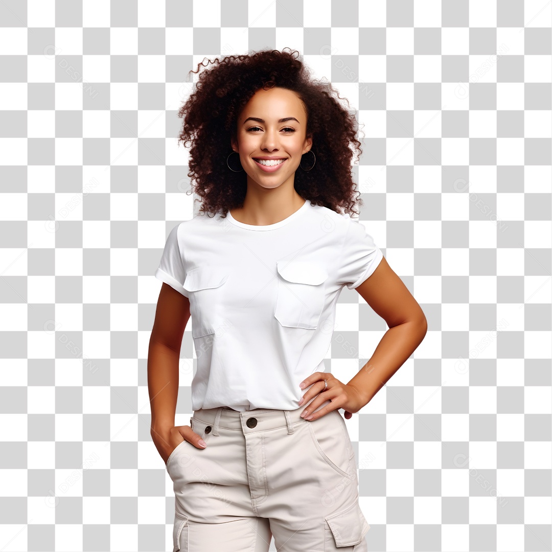 Mulher Negra Sorrindo Dia Das Mães PNG Transparente