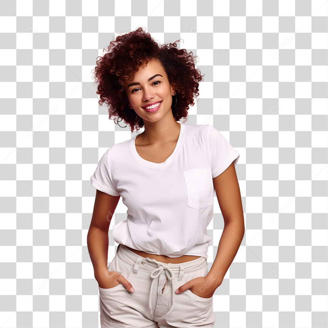 Mulher Negra Sorrindo Dia Das Mães PNG Transparente