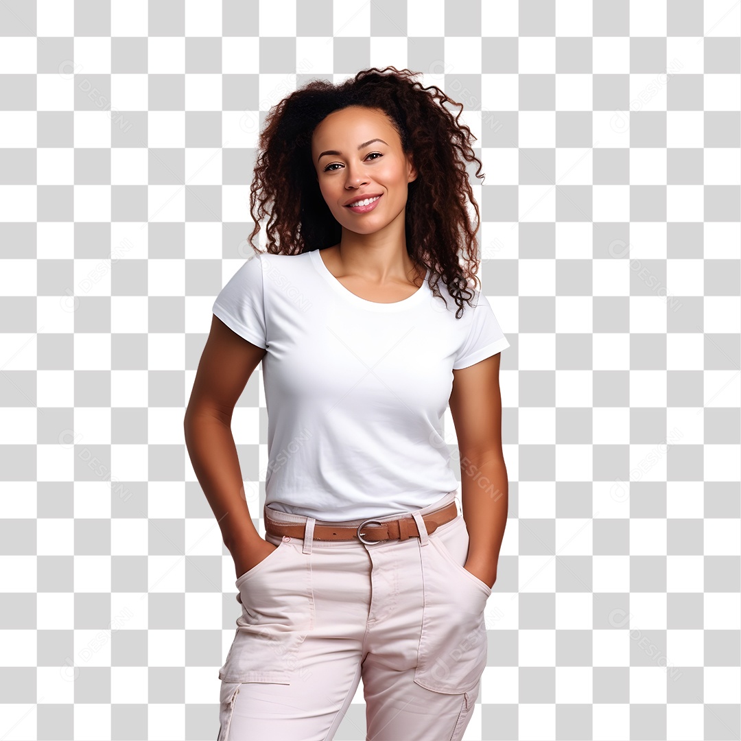 Mulher Negra Sorrindo Dia Das Mães PNG Transparente