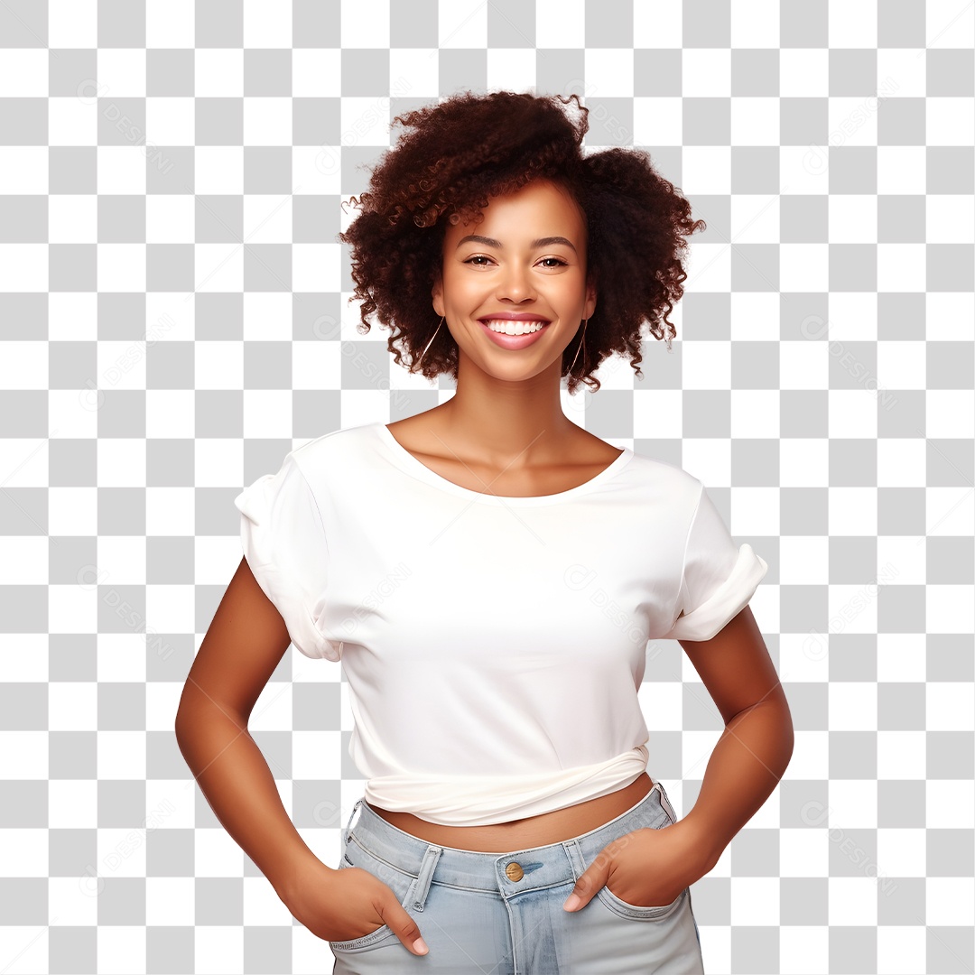 Mulher Negra Sorrindo Dia Das Mães PNG Transparente
