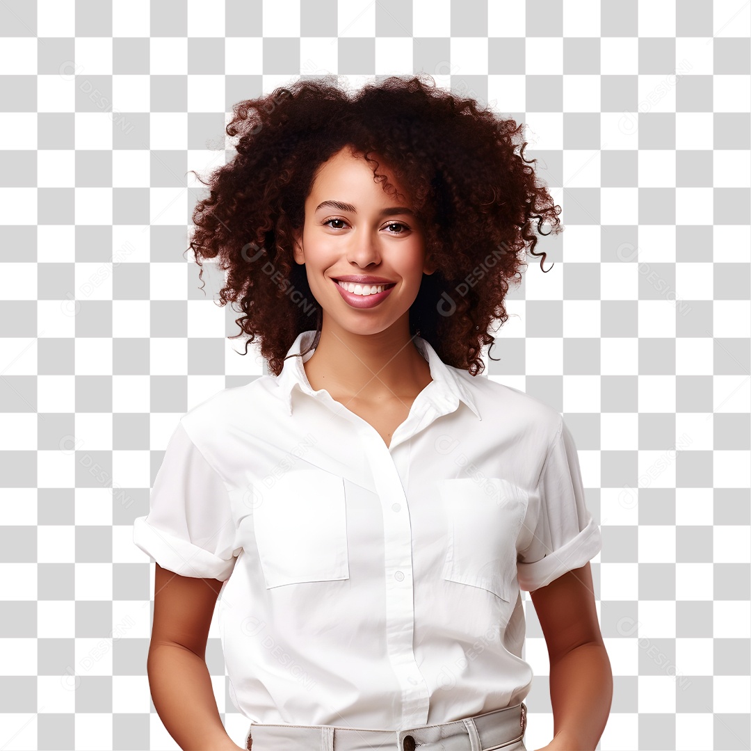 Mulher Negra Sorrindo Dia Das Mães PNG Transparente