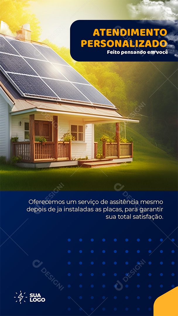 Social Media Story Atendimento Personalizado PSD Editavel